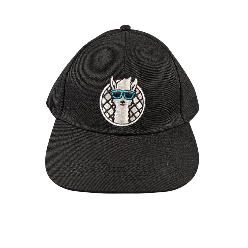 The‎ Dolly Llama Black Hat with Embroidered Llama and Sunglasses